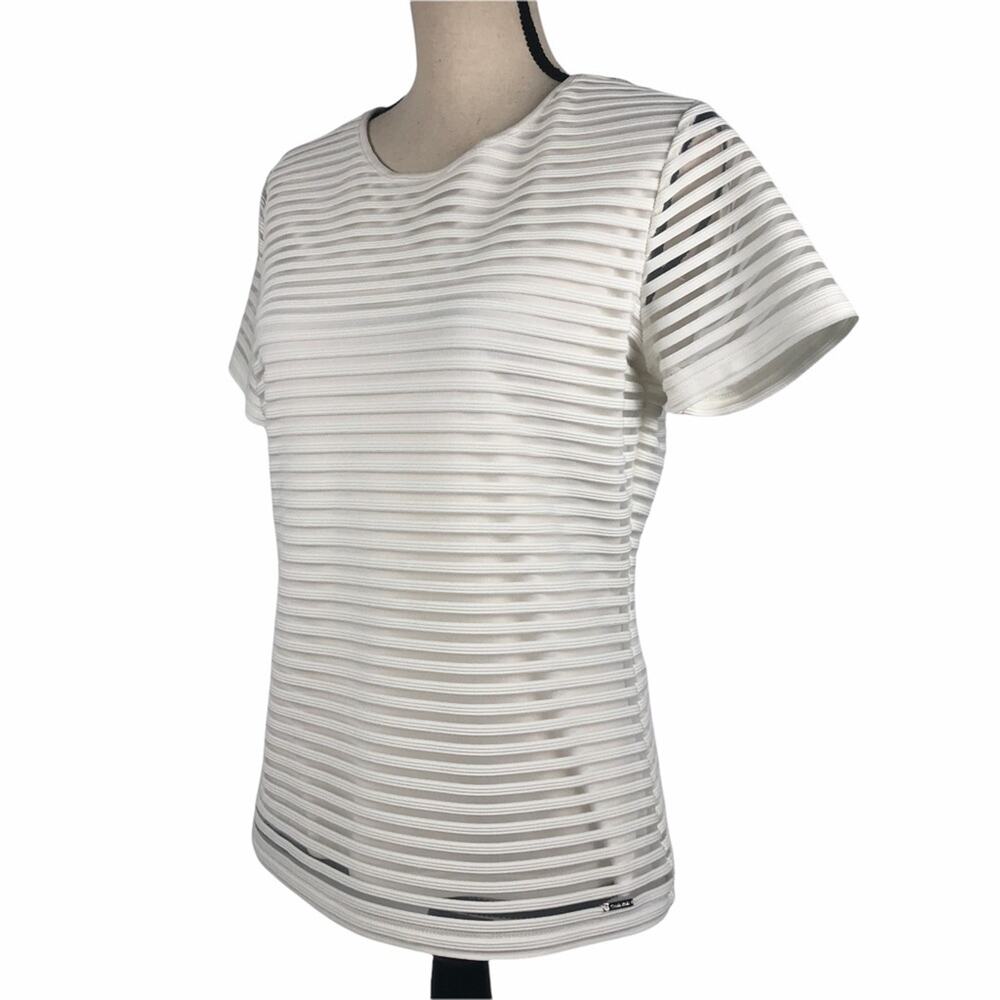 Calvin Klein Ribbed Lined Top Medium